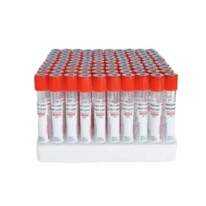 5ml Pet Clinic Veterinary Blood Collection Test Tube PP Material Red Cover No Additives CE