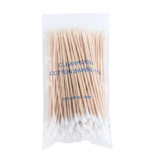 6 Inch Long Stem Wood Stick Cotton Swab Lint Free Gun Cleaning Swab Fire Arms Cleaning Cotton Bud