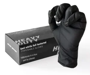 6 Mil Full Textured Mechanical Heavy Duty Industry Tattoo Custom Logo 100 Pieces in a Box Nitrile Disposable Gloves
