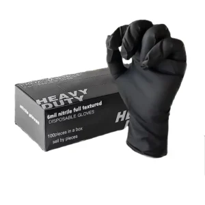 6 Mil Full Textured Nitrile Disposable Gloves 100 Piece Box Anti Slip Safety Gloves Custom Logo for Heavy Duty Industry Tattoo