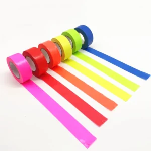 6 Pack Flagging Tape Assorted Colors Non Adhesive Plastic Ribbon Neon Marking Roll Marking Tape for Tree Marking