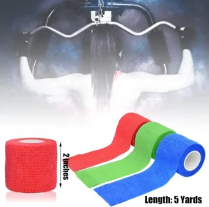 6 Pack Self Adhesive Cohesive Bandage 2 Inch Breathable Elastic Wrap Tape for Sports Wrist Knee Pet Injury Support