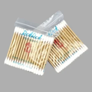 60pcs Eco Friendly Bamboo Cotton Swabs Double Tips Biodegradable Ear Cleaning Makeup Removal Custom Logo Available