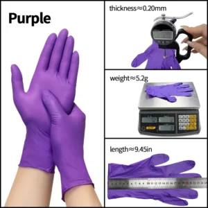 6Mil Black Nitrile Gloves No Latex No Powder with Diamond Pattern Food Processing Kitchen and Sanitary Use Disposable