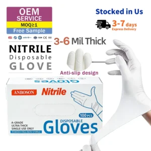 6mil 510KPurple Nitrile Examination Gloves Disposable Medical Sterile Anti-Chemical Puncture-resistant Smooth Fingertips
