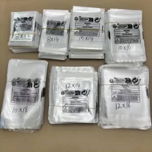 6×9 9×12 Custom Self Adhesive Polybag with Permanent Glue Printed English & Spanish Suffocation Warning for Safe Shipping