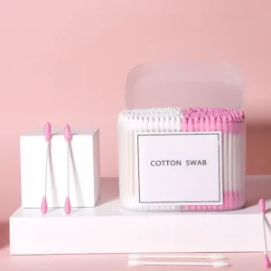 7 10cm Long Wood Handle Cotton Swab Swabs Ear Cleaning Tool Makeup Removal Wound Care Cotton Buds