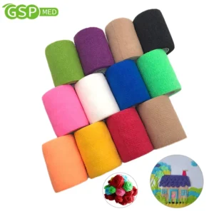 7.5cm*4.5m Accepted Medical Cohesive Bandage Wrap Waterproof Nonwoven Elastic Bandage Custom Color Latex Self Adhesive Bandage