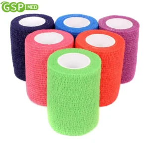 7.5cm*4.5m Easy Tear Elastic Cohesive Bandage Colorful Nonwoven Breathable Dog Cohesive Wrap Bandage