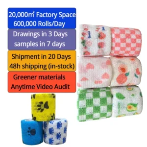 7.5cm*4.5m Medical Elastic Adhesive Bandage Roll Tape Self Adherent Cohesive Wrap Bandages Flexible Stretch Bandages Tape