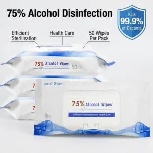 75% Alcohol Disinfecting Wipes Antibacterial Cleaning Wet Wipes for Home Office Travel