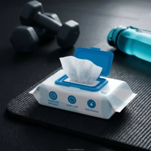 75% Alcohol Eco-Friendly Antibacterial Flushable Non-Woven Wipes 60pcs Cleaning Wipes
