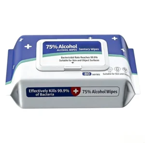 75% Alcohol Eco Friendly Cotton Wet Wipes Antiseptic Disinfecting Cleaning Wipes Individually Wrapped for Home Travel Office Use
