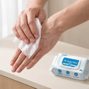 75% Alcohol Wipes 60pcs Eco Friendly Antibacterial Cleaning Wipes High Quality Individually Wrapped