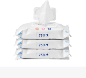 75% Isopropyl Alcohol Non woven Wet Wipes Antibacterial Towelette Tissues for Cleaning and Disinfecting Used in Home Office