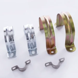 8-9mm W1 W4 Zinc Plated or Stainless Steel Double Metal Bracket Hose Clamps