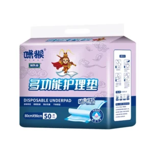 80*90 50pack Ultra Thin Disposable Hospital Underpads for Adults 5 Layer Absorbent Incontinence Bed Pads