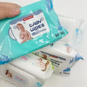 80 Count Baby Wet Wipes Nonwoven Material Portable Infant Wipes for Face and Hands Newborn Cleaning Wipes Bulk Supply