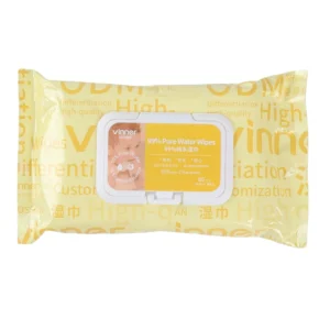80 Count Disposable Non-Woven Eco-Friendly Scented Antibacterial Baby Wipes Wet Hygiene Cleansing Wipes for Hands & Babies