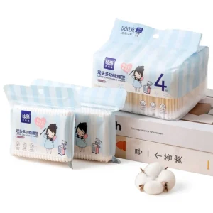 800 Piece Pack Disposable Double Headed Cotton Swabs for Makeup Removal Individually Packaged Household and Commercial Use