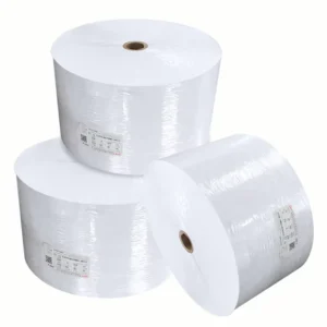 80gsm/70gsm Coated Art Paper Thermal Transfer Self Adhesive Label Jumbo Sticker Roll