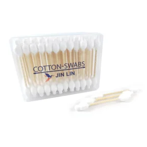 88pcs High Quality Biodegradable Double Gourd Heads Bamboo Wood Cotton Swabs for Baby Daily Use