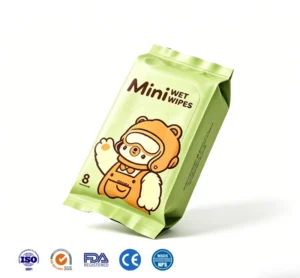 8PCS Pocket Mini Baby Wet Wipes Portable Alcohol Free Infant Cleansing Wipes for Travel Outdoor Use Antibacterial OEM ODM