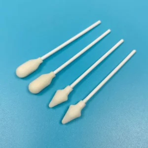 8cm White PP Stick Foam Cover Cotton Sponge Stick Arrow Tip Foam Tip Swab Applicator for Medical Testing