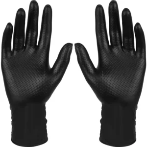 8g Heavy Duty Black Nitrile Safety Work Gloves Disposable Industrial Safety Gloves