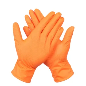 8mil Black Orange Nitrile Disposable Safety Gloves Anti static Durable Tear Resistant for Car Repair Industrial Mechanics