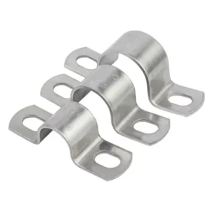 8mm 500mm Clamping Range SS304 Stainless Steel Heavy Duty 2 Hole U Type Pipe Clip Strap Saddle Clamps