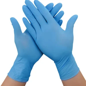 9 Inch Latex Free Powder Free Sterile Medical Exam Food Grade Industrial Cleaning Disposable Nitrile Gloves Blue