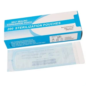 90*260mm CE Certified Self Sealing Sterilization Pouch Blue PET Film Medical Use Dental Packaging Sterilizer