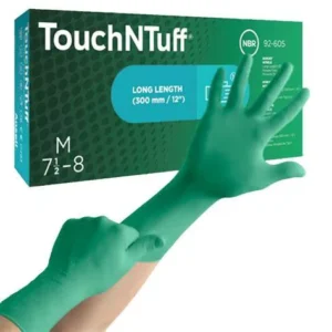 92 605 Cleanroom Touch screen 30cm Green Disposable Safety Nitrile Gloves