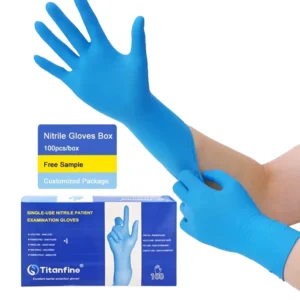 9inch 4.5g Dark Blue Powder Free Disposable Nitrile Examination Medical Gloves CE Certified Puncture Resistant 4mil Thickness