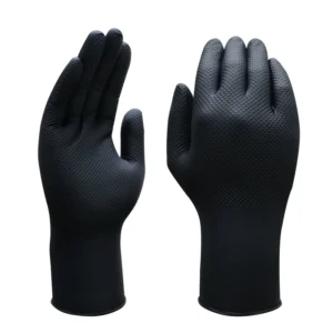 9mil Thickness 8g Industrial Mechanical Nitrile Diamond Grip Powder Free Gloves Fabric Nitrile Disposable Glove