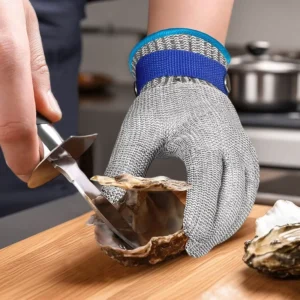 A9 Cut Resistant Kitchen Gloves Stainless Steel Mesh Metal Safety Glove for Cutting Meat Mandoline Oyster Shucking