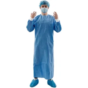 AAMI Level 3 Disposable Medical Surgical Gowns Long Sleeved Knitted Cuff CE Certified Protective Clothes for Surgery