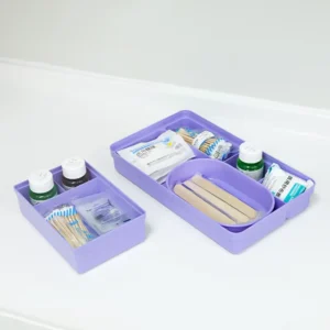 ABS Rectangle Medical Sterile Tray Custom Treatment Tray for Dental Instruments Plastic Divided Tray