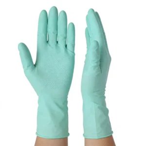 AIC 100pcs Synthetic Nitrile Anhui Green Smooth Disposable Gloves Powder Free for Teeth Multipurpose
