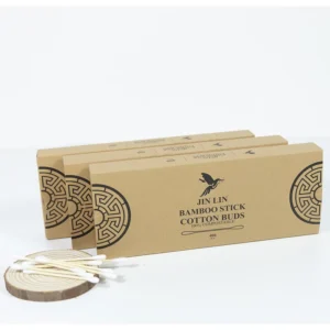 AJIE JLMQ-0247 Bamboo Cotton Round Swab Nose Buds Eco-Friendly Alternative