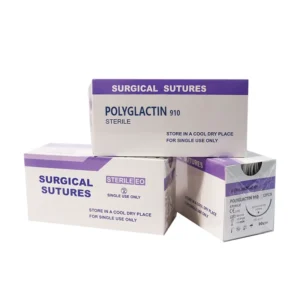 Absorbable 75cm PGA 910 PGLA Nylon Veterinary Suture for Vicryll Polyglactin Surgical Instruments for Dogs
