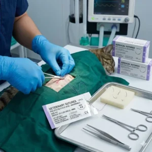 Absorbable Sterile Veterinary Surgical Sutures Needle Option Medical Nylon CE ISO Approved Surgical Instruments