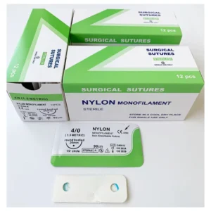 Absorbable Surgical Micro Suture Synthecon Polyamide Blue Nylon 26Mm Monofilament 6.0 CE Certified Class