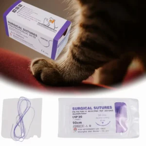 Absorbable Veterinary Surgical Sutures Plastic Material CE Certified Class II Medical Device for Dogs