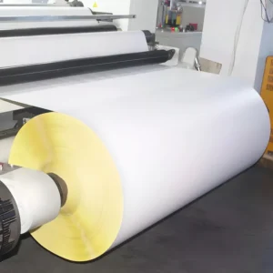 Acrylic Adhesive Single Sided Hot Melt Semi Glossy Paper Sticker Rolls Self Labeling Jumbo Roll for Masking