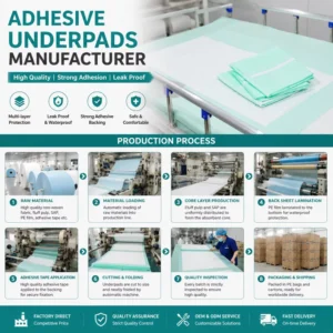 Adhesive Bed Pads Strong Adhesive Underpads Adhesive Tape Underpads Oem Disposable Underpads With Adhesive Strips