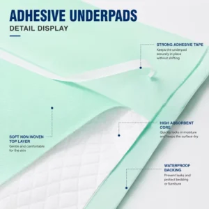 Adhesive Strips Adhesive Underpads Overnight Underpads With Adhesive Adhesive Backed Underpads Disposable Chux Pads With Tape