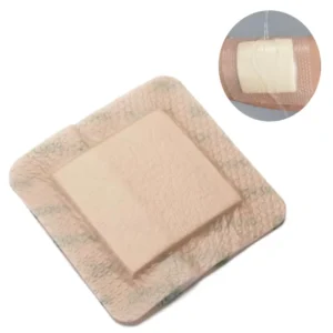 Adhesive Transparent Polyurethane Soft Silicone Foam Dressing 4″ X 4″ Wound Border for Wound Care