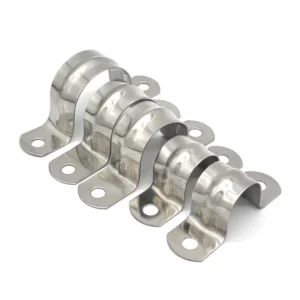 Adjustable Galvanized Steel Tube Pipe Clamps 2 Holes Saddle Cable Clips U Shape Hose Clamps Hardware Fasteners OEM Customization